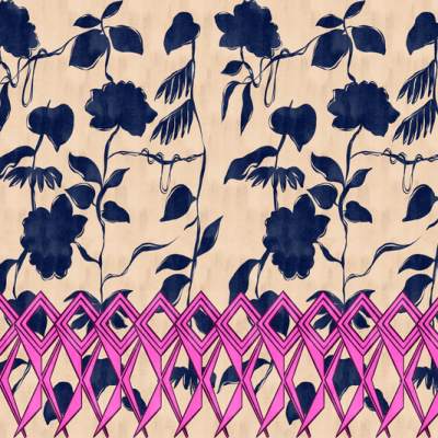 Printed Spanish Ecovero Viscose Linen - Papyrus Cool