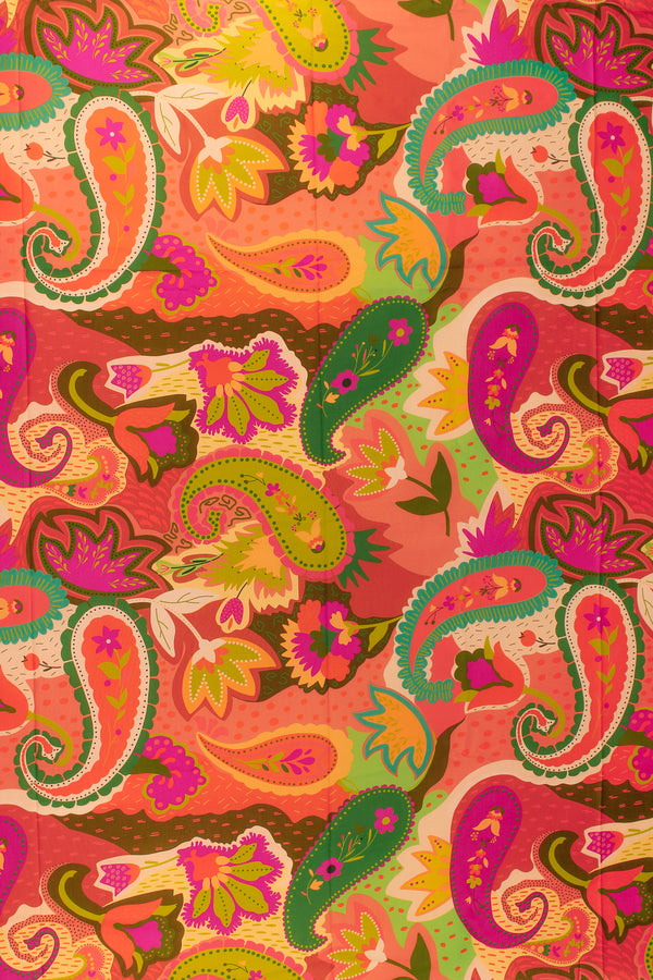 Printed Spanish Organic Cotton Voile - Strawberry Popsicle