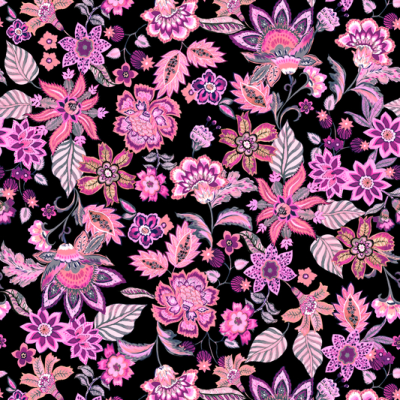 Printed Spanish Ecovero Viscose Challis - Hibiscus