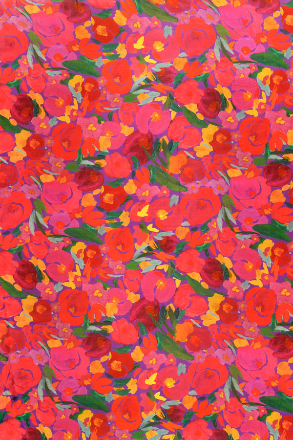 Printed Spanish Viscose Challis - Mood Forest