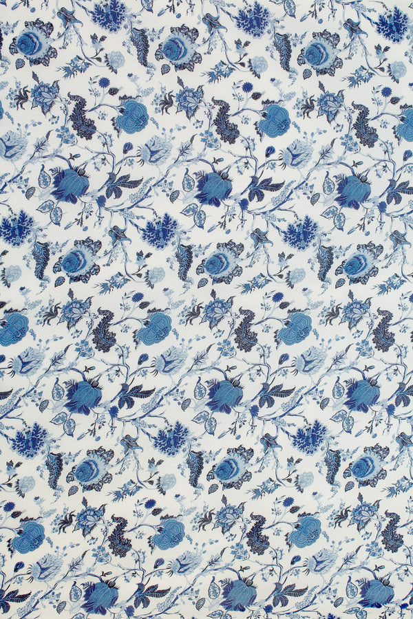 Printed Spanish Polyester Chiffon - Delft Blossom