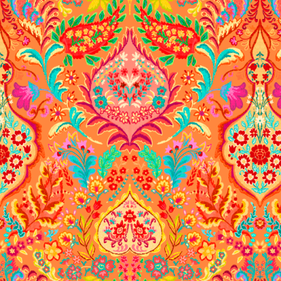 Printed Spanish Tencel Challis - Mexican Tapestry