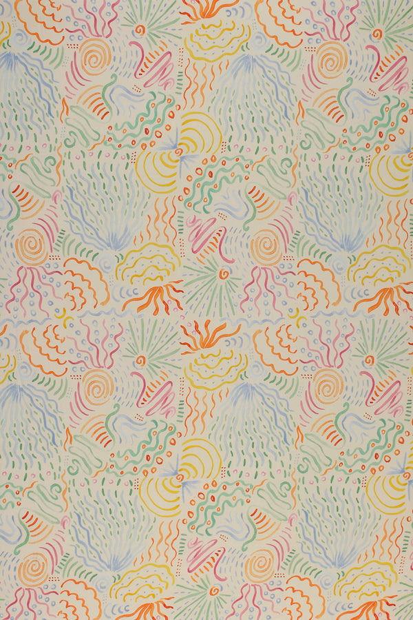 Printed Spanish Viscose Challis - Sun Rays