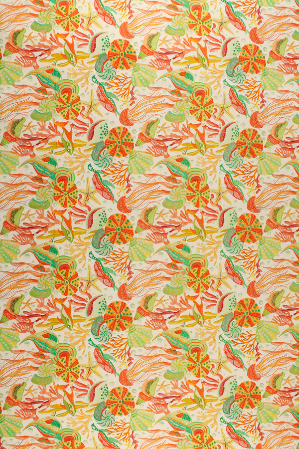Printed Spanish Tencel Challis - Coral Reef