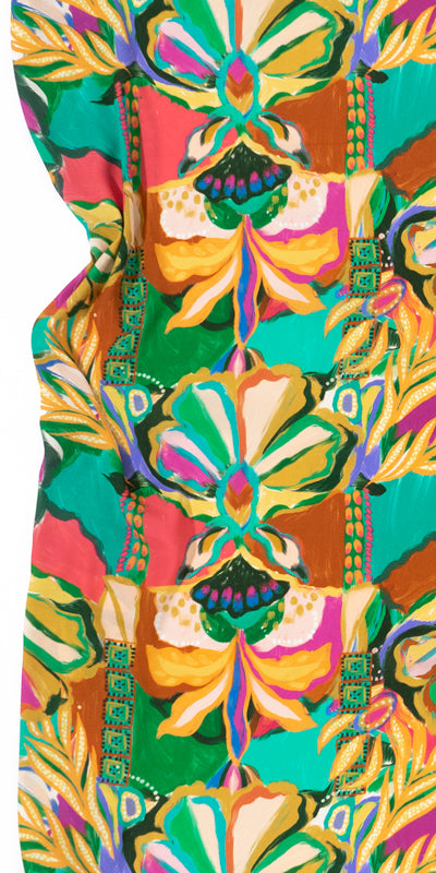 Printed Spanish Viscose Challis - Oh My Gouache Green