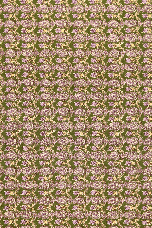 Printed Spanish Ecovero Viscose Linen - Paisley in Bloom