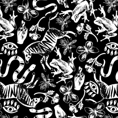 Printed Spanish Organic Cotton Sateen Twill - Conservation