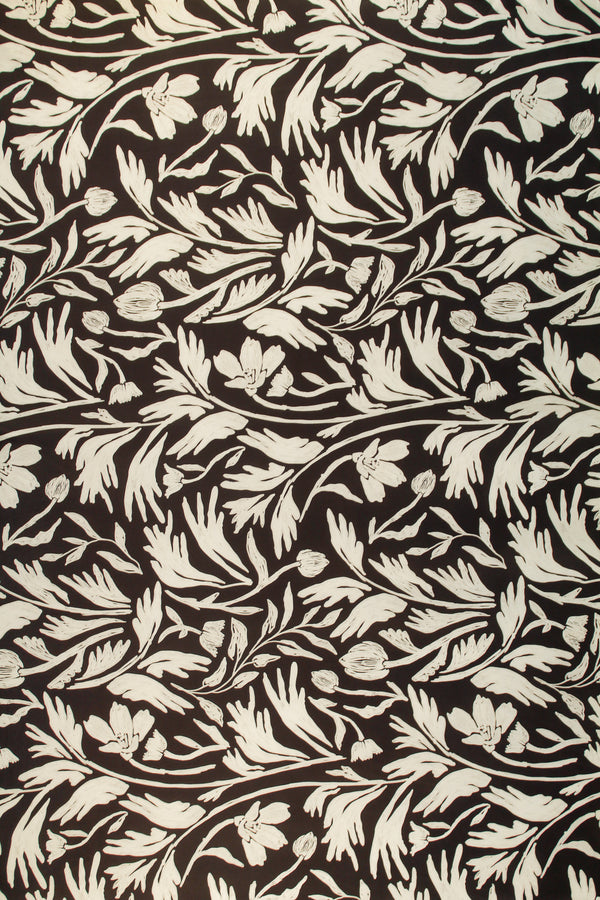 Printed Spanish Polyester Satin Charmeuse - Wallflower
