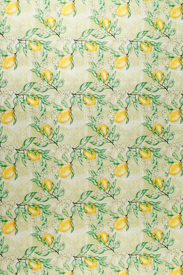 Printed Spanish Organic Cotton Voile - Path to Greece