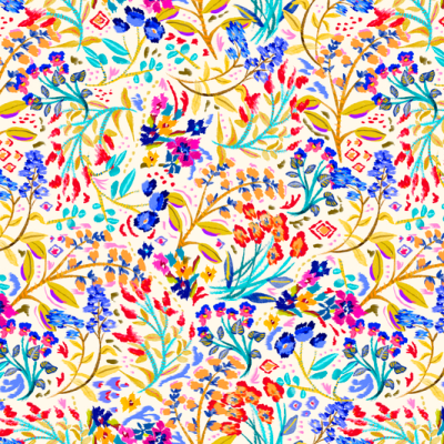 Printed Spanish Viscose Challis - Eldorado