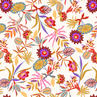 Printed Spanish Viscose Twill - Lotus Pod