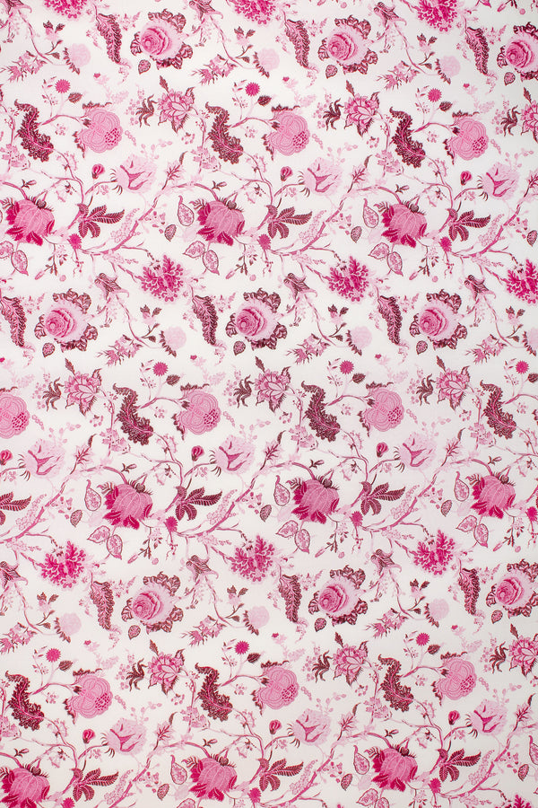 Printed Sheer Polyester - Strawberry Blossom