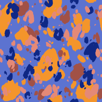 Printed Spanish Ecovero Viscose Crinkle - Blue Patches