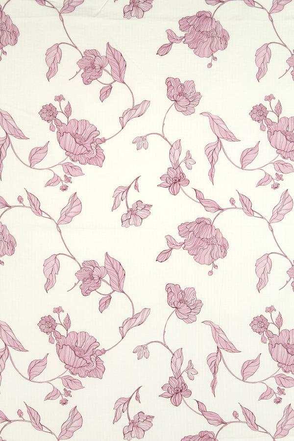 Printed Spanish Organic Cotton Viscose Seersucker - Soft Spoken