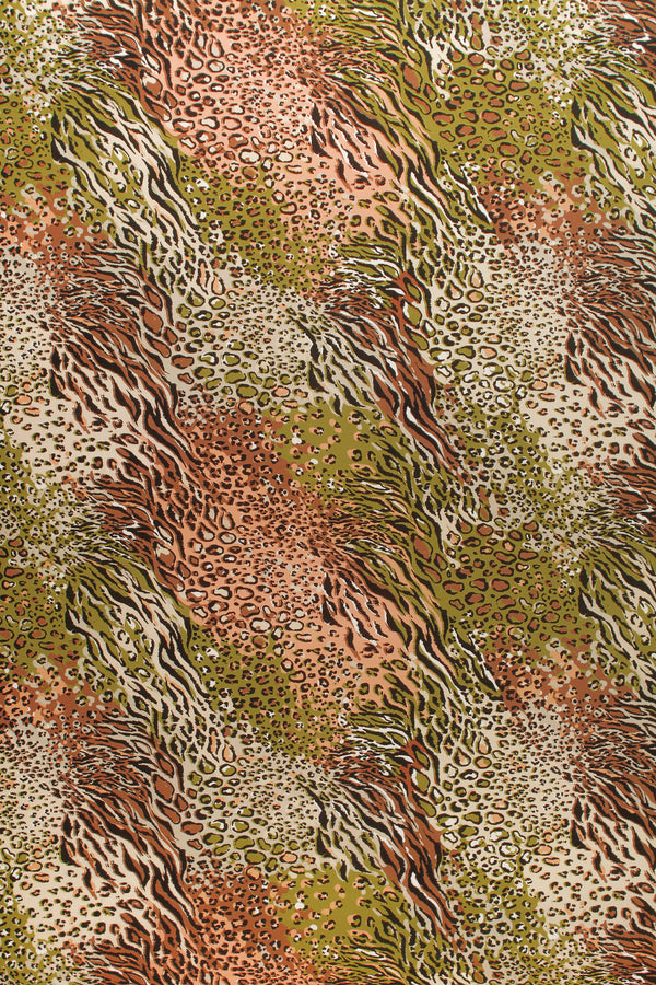 Printed Spanish Viscose Challis - Big Cats