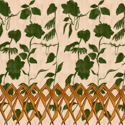 Printed Spanish Ecovero Viscose Linen - Papyrus Warm