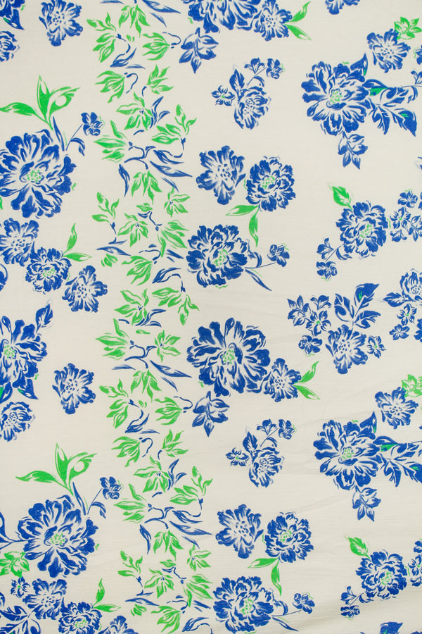 Printed Spanish Organic Cotton Crinkle - Delicate Floral