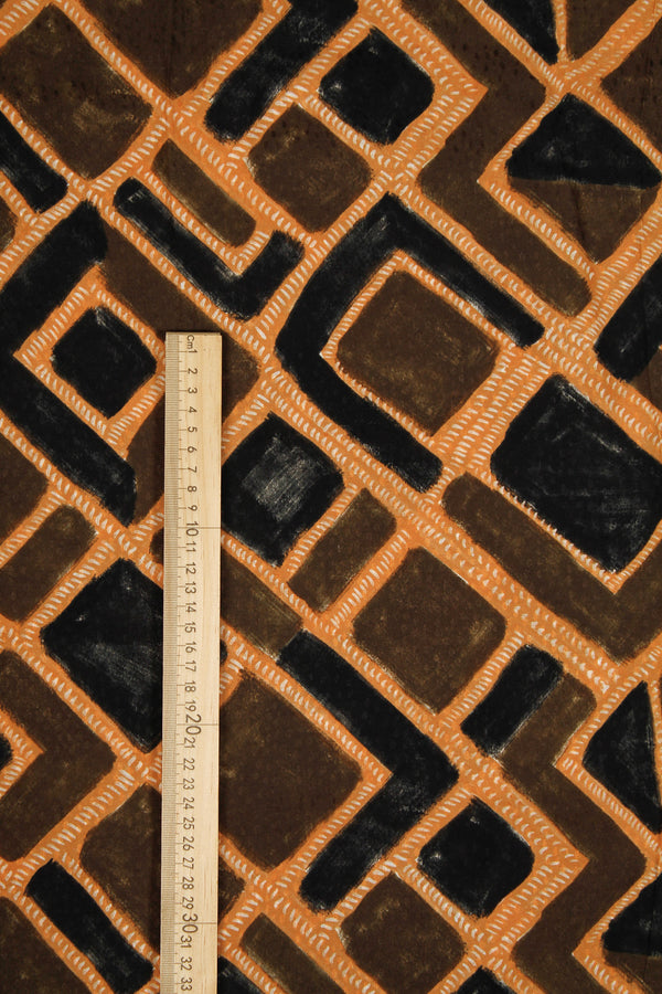 Printed Spanish Viscose Challis - African Essence