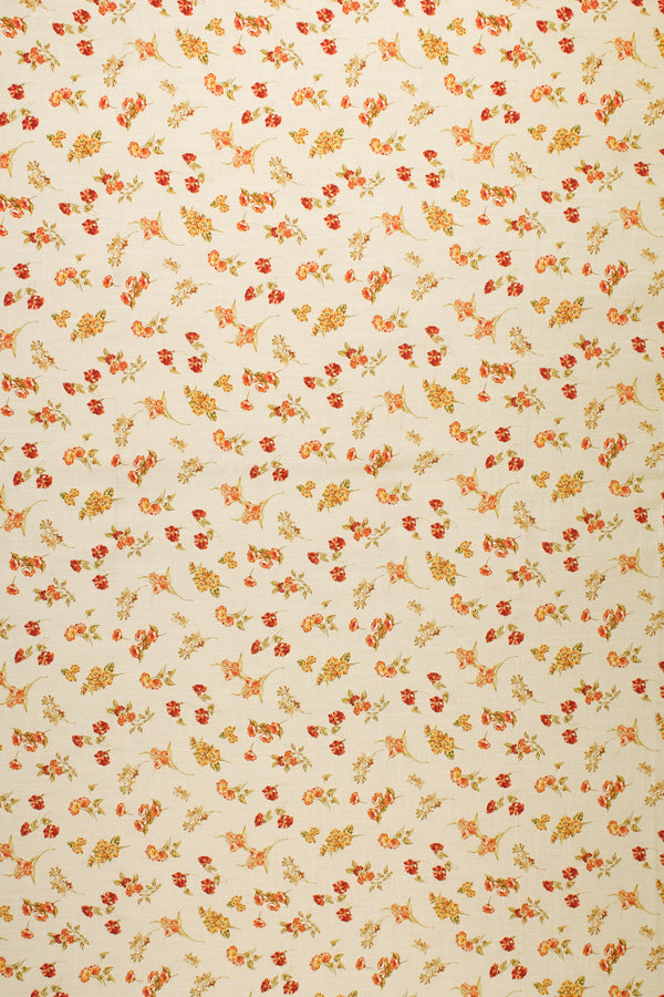 Printed Spanish Viscose Linen - Hearts of Amberglow