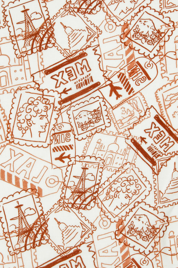 Printed Spanish Viscose Linen Challis - Sepia Abroad