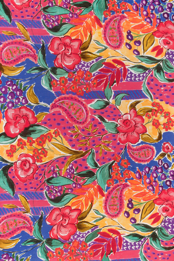Printed Spanish Viscose Linen - Sweet Nectar
