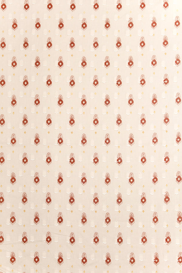Printed Spanish Textured Organic Cotton Voile - Nutmeg Charms