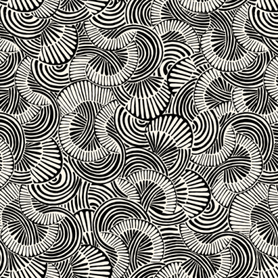 Printed Spanish Organic Cotton Canvas - Op Art
