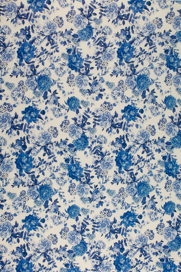 Printed Spanish Viscose Challis - Blue Jewels