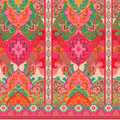 Printed Spanish Viscose Challis - Tomato Salsa