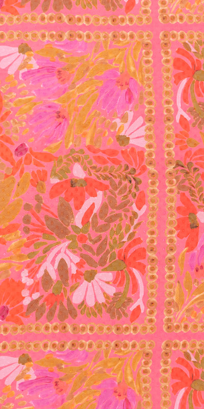 Printed Spanish Organic Cotton Voile - Rasberry Kisses