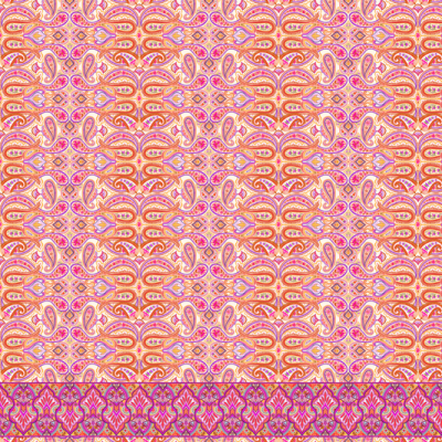 Printed Spanish Tencel Challis - Trippy rose