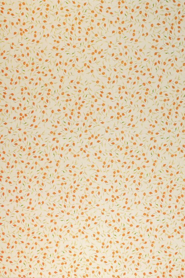 Printed Spanish Viscose Linen - Vineyards in Honey Drizzle