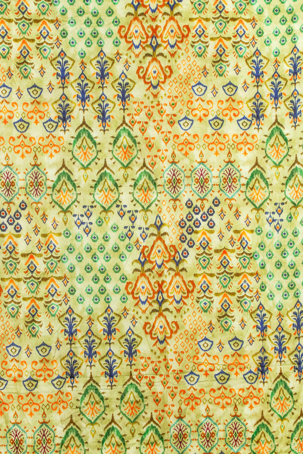 Printed Spanish Organic Cotton Soft Voile - Green Pepper