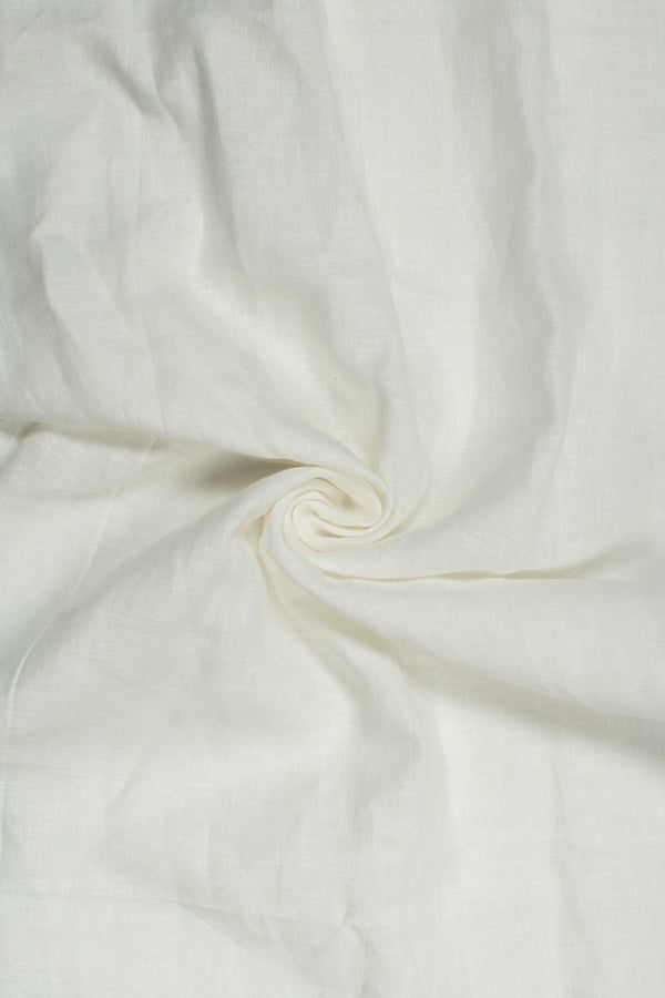 Plain Spanish Flax Linen Ecovero Viscose - Snow