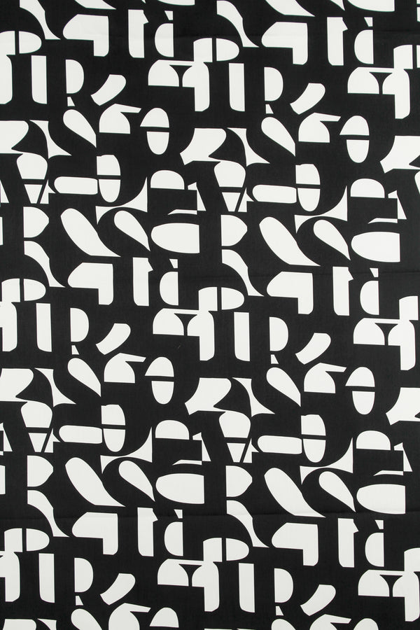 Printed Spanish Organic Cotton Poplin - Graphics