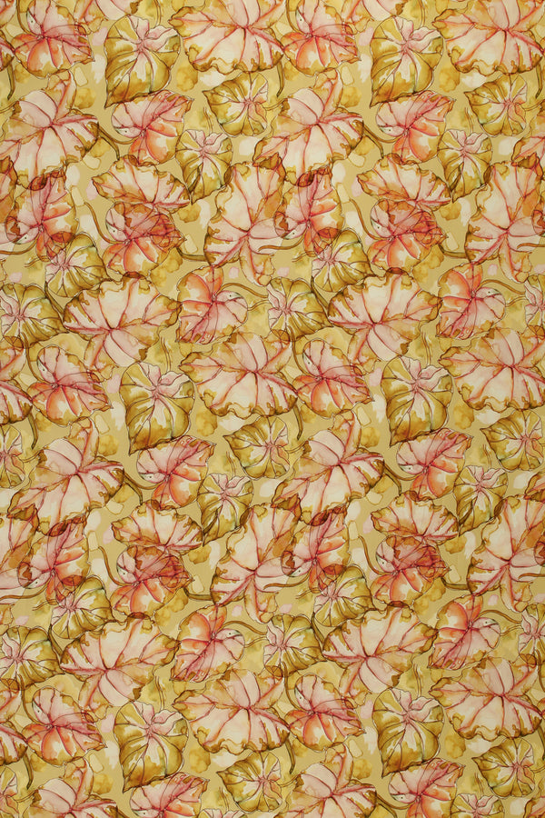 Printed Spanish Ecovero Viscose Challis - Water Lily Peach