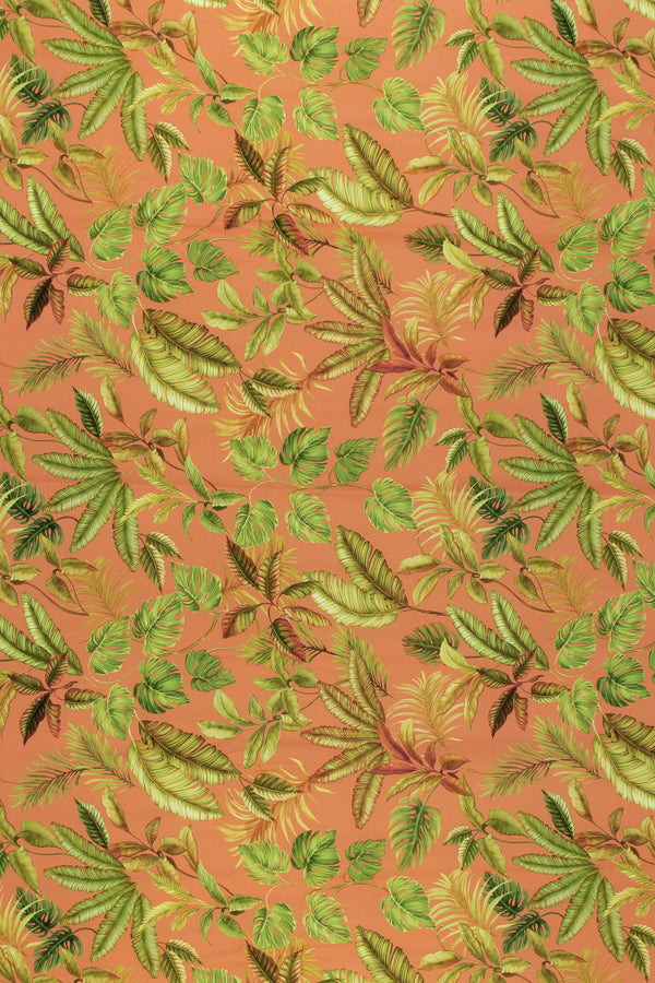 Printed Spanish Ecovero Viscose Challis - Rainforest Coral