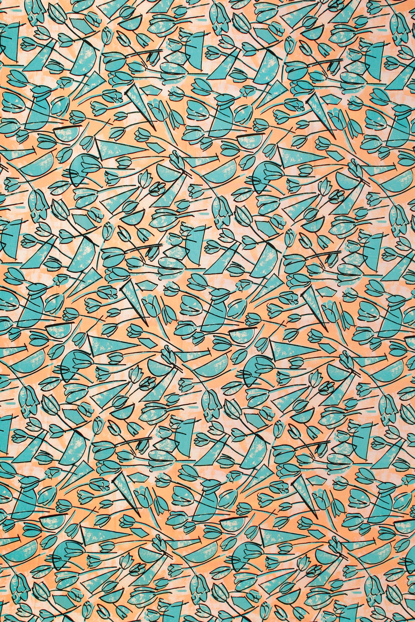 Printed Spanish Viscose Linen Challis - Colouring Book – Lively Fabrics