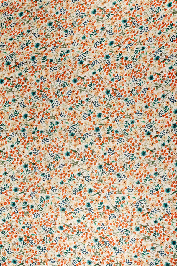 Printed Spanish Viscose Twill - Autumn Garden