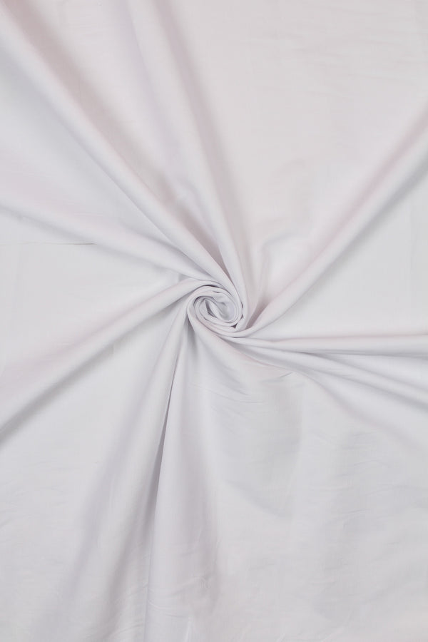Cotton Sateen Spandex - White
