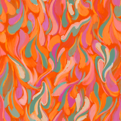 Printed Spanish Viscose Challis - Smores