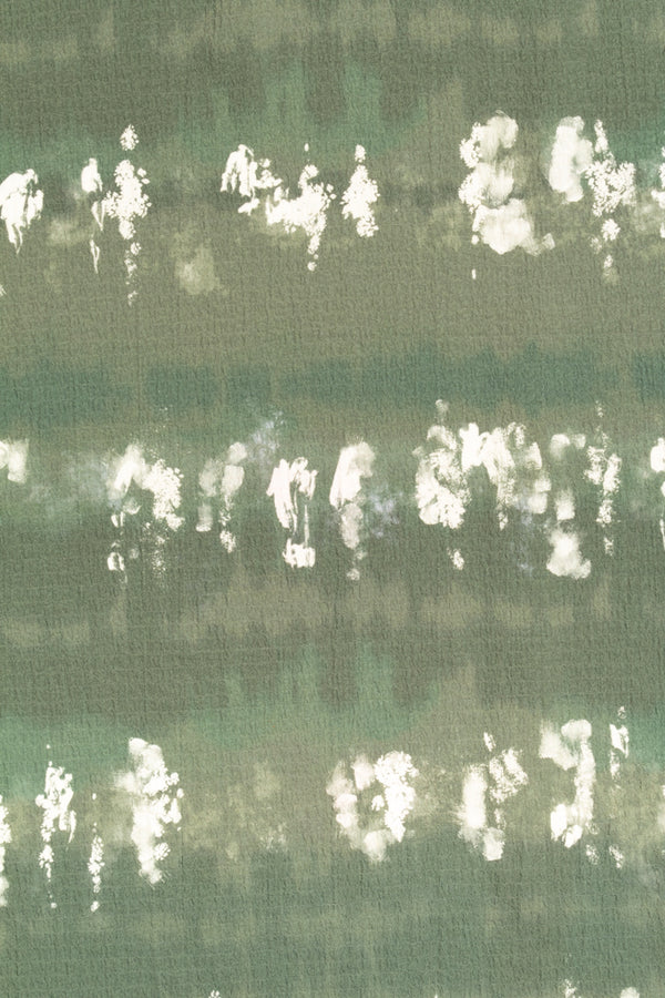 Printed Spanish Polyester Bubble Crepe - Sage Wall