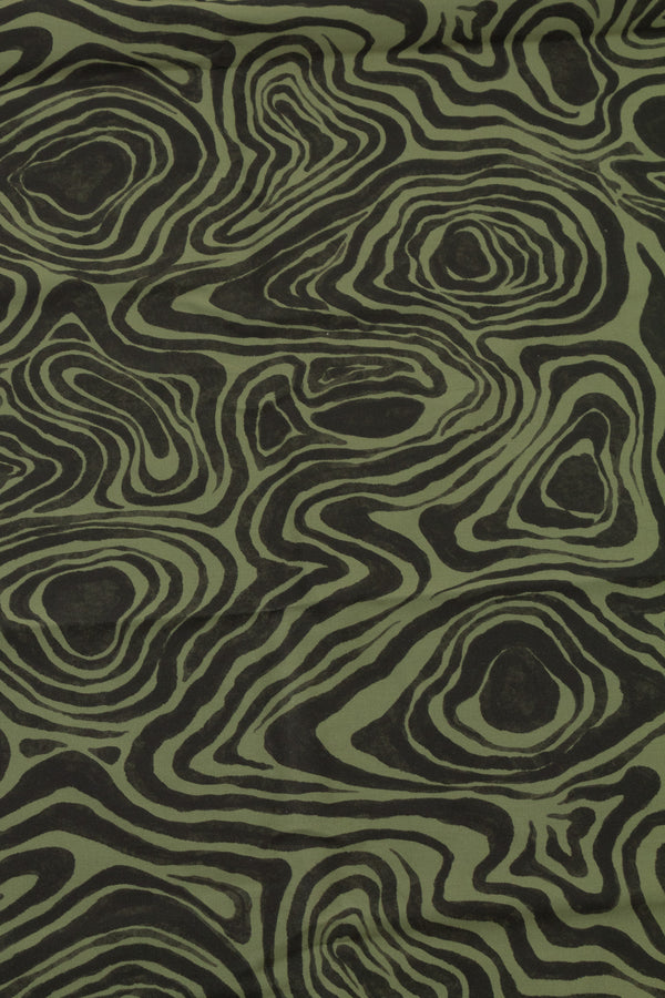 Printed Spanish Organic Cotton Sateen Twill - Aerial Landscape