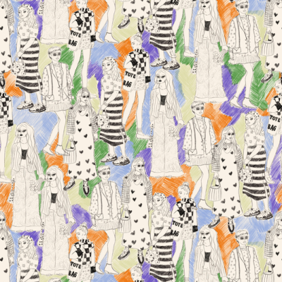 Printed Spanish Polyester Crepe - Fashion Week