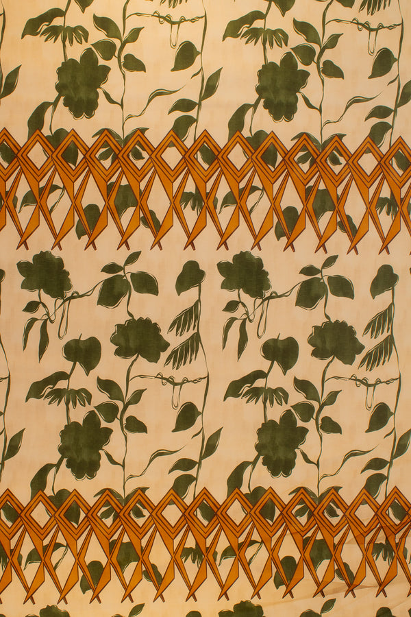 Printed Spanish Polyester Satin Charmeuse - Arrowwood