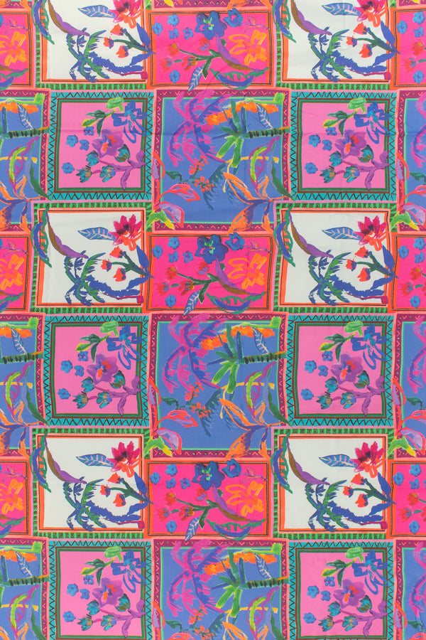 Printed Ecovero Viscose - Deep Foliage Frames