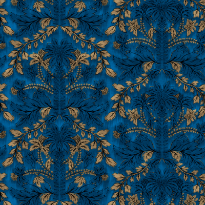 Printed Spanish Polyester Satin - Royal Bronze