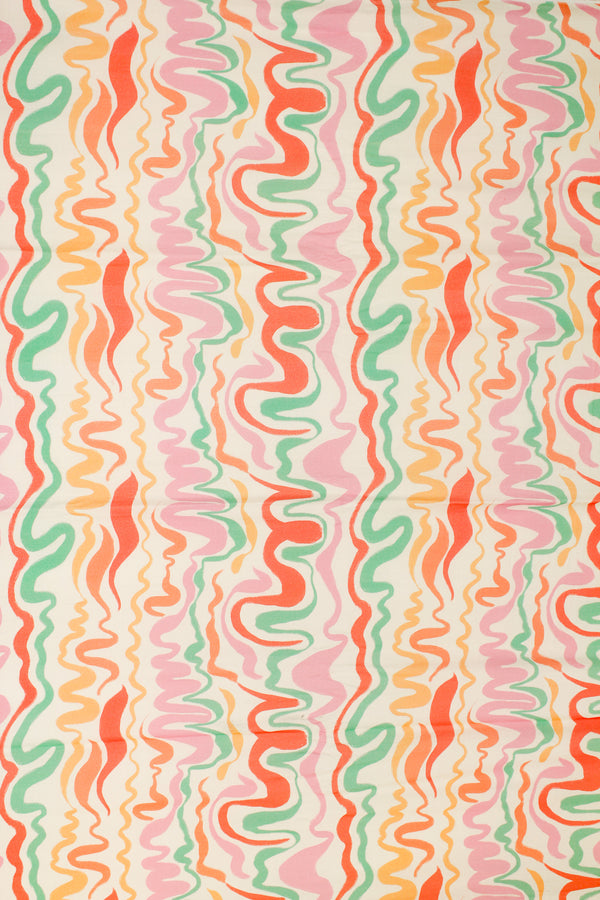 Printed Spanish Tencel Challis - Squiggles