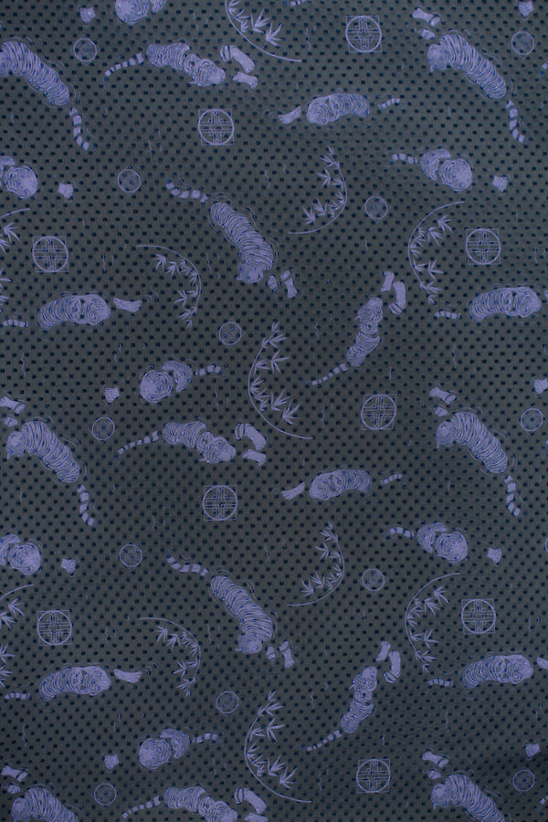Printed Textured Polyester Chiffon - Eggplant Prowl