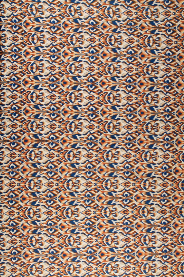 Printed Spanish Viscose Challis - Autumn Ikats